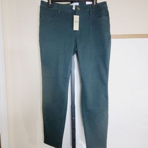 LOFT Green Skinny Legging Pants 28P 6P